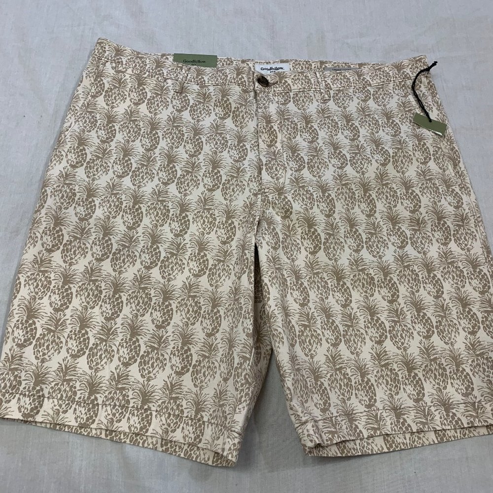 🦚🦚🦚 NWT GOODFELLOW MENS LINDEN PINEAPPLE SHORTS SIZE 38 🦚🦚🦚